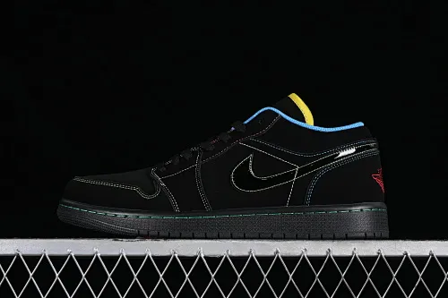 All categories Air Jordan Jordan series basketball shoes Air Jordan 1 Low Air Jordan 1 Low AJ1 Joe 1 black and green low-top cultural basketball shoes 338145-003